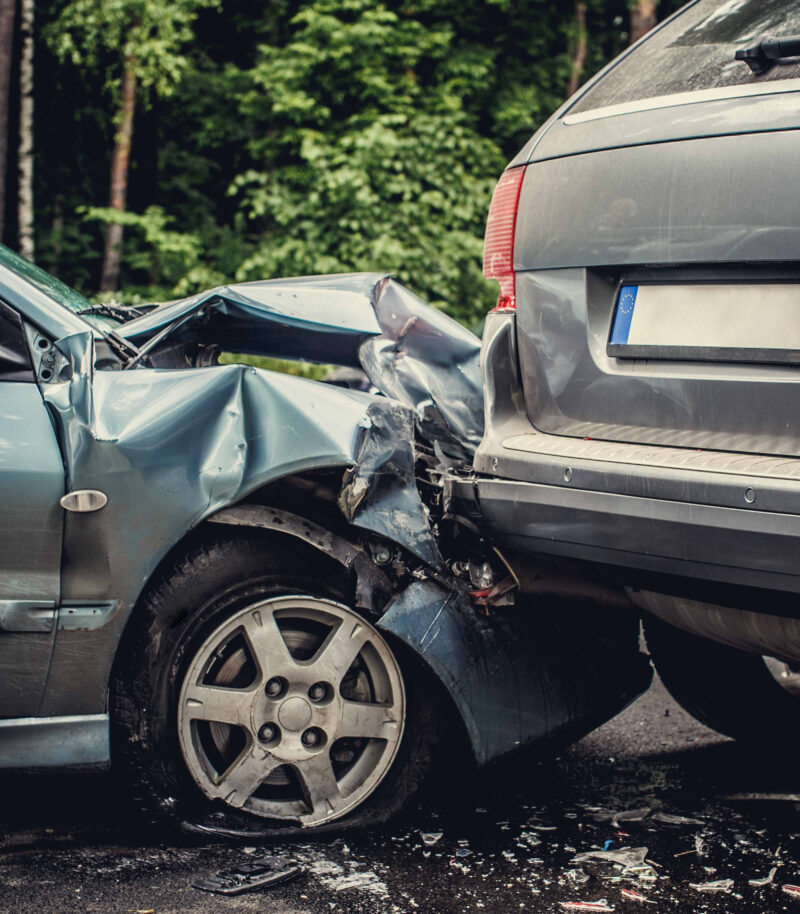 Image auto accident involving two cars